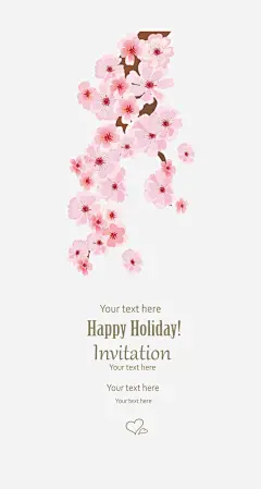 矢量粉色日本樱花贺卡唯美_新图网 https://ixintu.com 日本樱花 贺卡 唯美 矢量樱花贺卡 粉色樱花贺卡