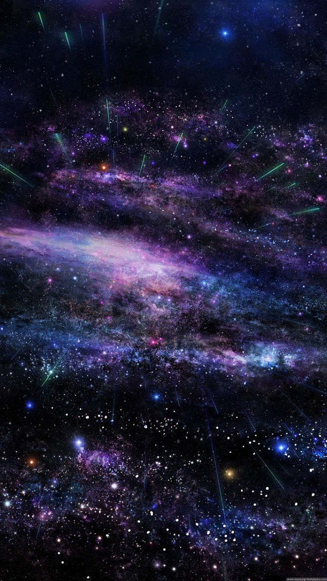 三星手机壁纸1440x2560星空宇宙紫色蓝色