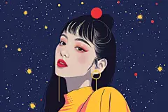 创意年轻人人物形象插画