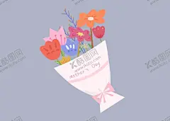 干花 【酷图网】干花,可爱,感恩,手绘,母亲节,水彩