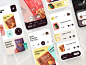 食品配送 - Anastasia Golovko 在 Dribbble 上开发的移动应用程序