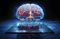 科学技术芯片人脑大脑数据科技元素模型图片