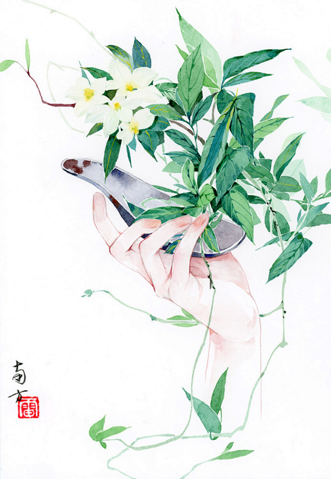 〔 古风水彩素材 〕