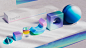 Microsoft visual design styleframes exploration colorful abstract design branding  colors 3D