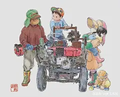 日本动漫画师近野新：乡村味道十足的简装工业机器