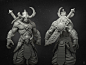 Demon warrior, Nu Eternity : Hi everyone. I recently finished Demon warrior ( Model )  Sculpt model in Zbrush. I created Displacement map / Normal map / UV from UV master and retopology in Zbrush for render Maya VRay. Designed and sculpted by Eternity NU