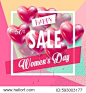 Sale Discount 8 March Happy Women's Day poster. Eighth March gift card. 8 march international womens day Spring Holiday Sale. Futuristic, promotion design. Advertising, Marketing. Vector sale online