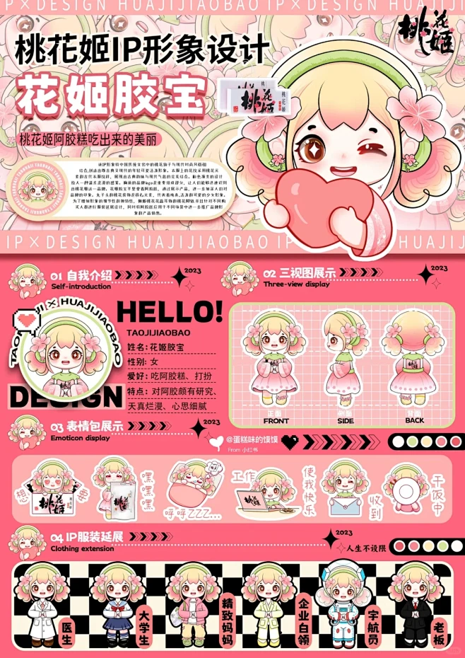 学院奖｜桃花姬IP形象设计（已获奖） - 小红书-花瓣网