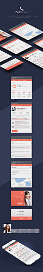 Call Center App UI kit by 崔莎莎2011 - 灵感 - uehtml酷站推荐平台