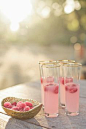 #raspberry #cocktails Photography by carliestatsky.com Coordination + Styling by engagedandinspired.com/blog/ Floral Design by floraltheory.com  Read more - http://www.stylemepretty.com/2013/07/29/peach-inspiration-shoot-from-carlie-statsky/