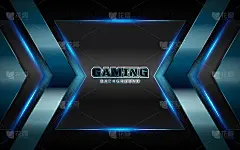 抽象的未来游戏背景与现代电子竞技形状。