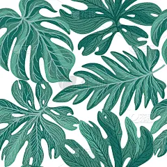 自然美,棕榈叶,四方连续纹样,纺织品,壁纸,植物群,涂料,植物,复古,绘制
