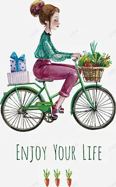 骑车的女孩矢量图 元素 免抠png 设计图片 免费下载 页面网页 平面电商 创意素材