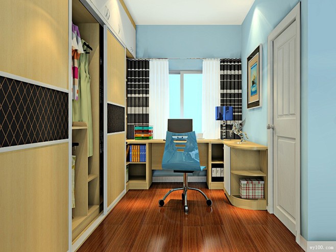 现代简约卧室设计 柜体结合实用方便