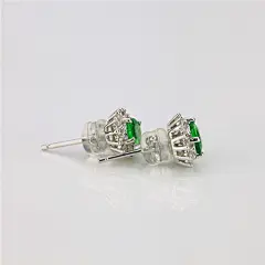 沙弗莱石耳钉,天然沙弗莱石耳钉,18K白金嵌钻天然铬钒钙铝榴石耳钉（已售可定制）_其他类别 查询_天然碧玺|红碧玺|西瓜碧玺|碧玺戒指|碧玺价格|碧玺手链|碧玺吊坠|碧玺专营|碧玺石|碧玺裸石 - Powered by ECShop