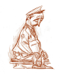 Red pencil drawings 1, Wouter Tulp : Drawings using red colerase pencils