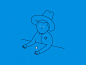 Shot animation gif animation drink character loop gif illustration cowboy