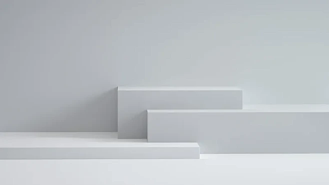 白色产品展台三维场景图片下载
