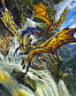 Waterfall Dragons by Mathew Stewart