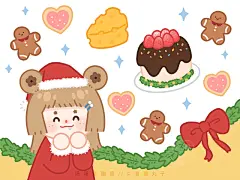 可爱童趣ipad壁纸插画   cr.湯猫丸子