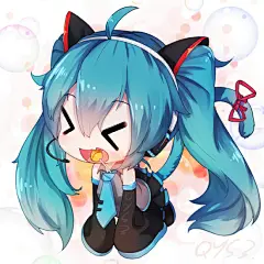VOCALOID 同人图 插画 壁纸 | miku Q | 半次元-第一中文COS绘画小说社区