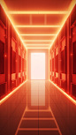 c4d, 3d reandering, red doorway with rays of light, in the style of flat color blocks, energy-filled illustrations, light white and light amber, intel core, hall of mirrors, rectangular fields, luminous sfumato, 8k, best quality, masterpiece