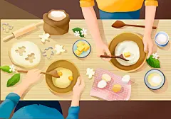 m0132_手绘美食插画餐饮食材吃饭餐厅咖啡插花刺绣海报PSD素材-淘宝网