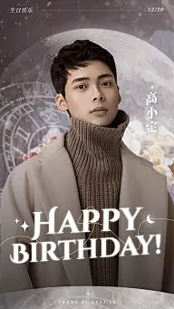 简约风明星应援投屏生日祝福海报