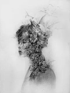 来自?Jessica Stewart的一组插画作品，深深浅浅的灰色，非常独特的表现手法。作者的灵感来源于迷茫的不现实的并且不安全容易迷失的梦。一同分享给大家，更多梦的作品，可以参阅以下文章《?Eric#采集大赛#
