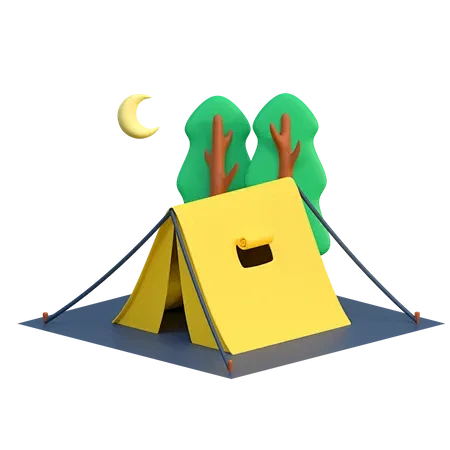 Camping Tent 3D Icon