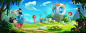 Loading screens and Facebook covers for the Family Island (collaboration work)