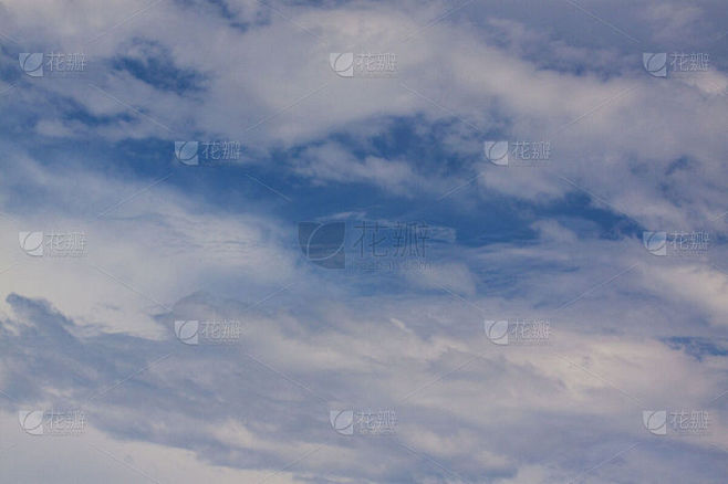 蓝色,卷云,自然,天空,气候,水平画幅,...