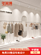 服装店展示架陈列道具童装女装店货架展示架上墙不锈钢挂衣架落地-淘宝网