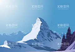 卡通雪山插画  - 源文件下载【酷图网】雪山,雪山图片,雪山卡通,雪山手绘,雪山矢量,雪山矢量图,卡通雪山,矢量雪山,手绘雪山,高山,卡通高山,