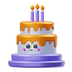 生日蛋糕3D插画