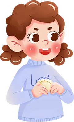 【米图网-52mitu.com】人物 插画 包饺子人物