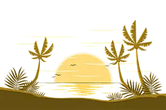日落插画