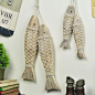 zakka杂货法式乡村地中海复古做旧实木质鱼挂饰墙饰壁饰酒吧装饰