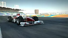 沙漠环行摄像机上的赛车