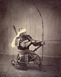 Samurai with Long Bow, Felice Beato, 1863. The J. Paul Getty Museum, 2007.26.154