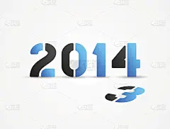 2014年新年蓝色海报