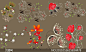 手绘植物花卉花纹藤蔓矢量素材 - 大图网设计素材下载