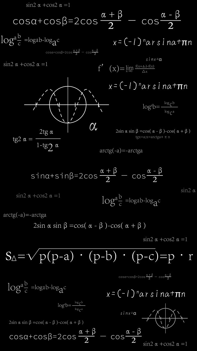 数学公式，壁纸，算式