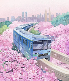 小悦悦jy采集到风景插画