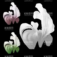 手绘鸢尾花婚礼泡雕素材道具  - 源文件下载【酷图网】婚礼素材,婚礼道具,泡雕素材,泡雕道具,鸢尾花泡雕