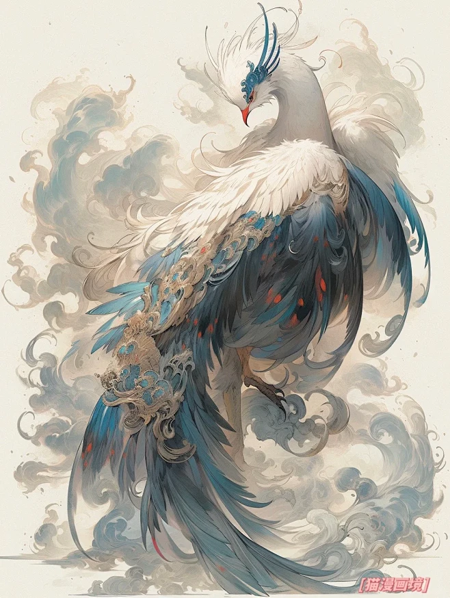 青鸾又称苍鸾，是传说中的神鸟｜山海经·系列 - 小红书-花瓣网