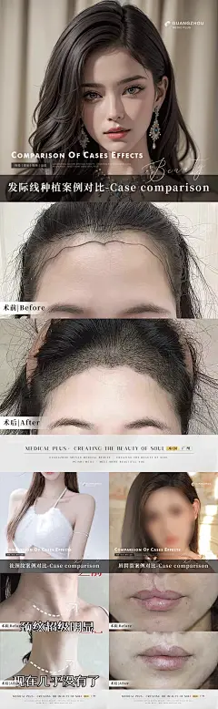 医美植发整形案例对比系列海报-源文件-采灵感-cailinggan.com