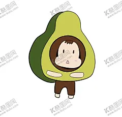 卡通水果牛油果人物 【酷图网】牛油果,卡通,卡通水果,水果,水果人物,卡通水果人物,卡通牛油果,牛油果人物,牛油果拟人,可爱,高清,动漫人物,设计,动漫动画,卡通人物