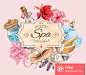 psefan.com-Spa banner and seamless pattern  - PS饭团网
