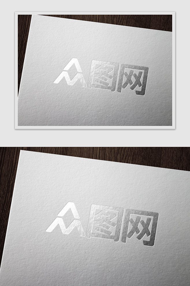白雪纸烫银LOGO样机